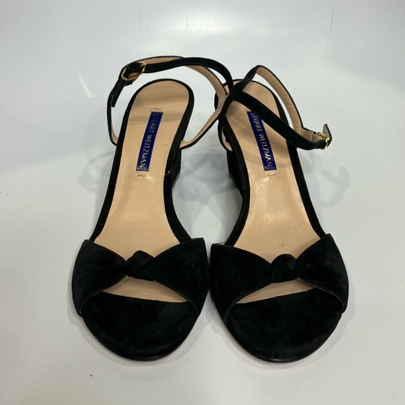 Stuart Weitzman black wedge sandals size 6 - Picture 2 of 8